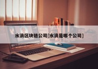 水滴区块链公司[水滴是哪个公司]